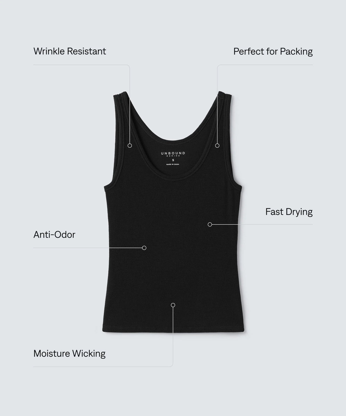 Women's Merino Rib Scoop Neck Tank