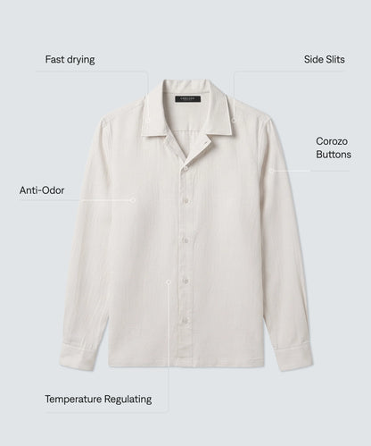 Men's Merino Linen Button-Up