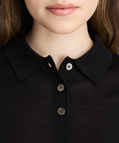 Women’s Long Sleeve Fine Knit Polo