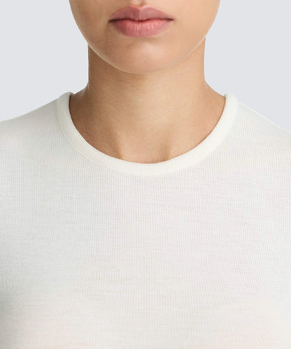 Women's Rib Fitted Long Sleeve Crew