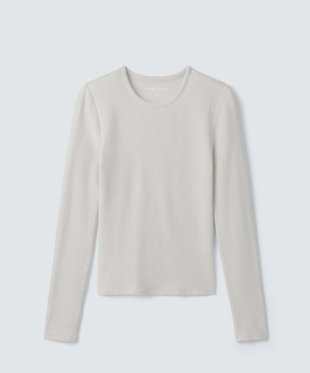 Women's Rib Fitted Long Sleeve Crew