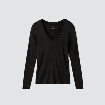 Women's Slim Merino Long Sleeve V-Neck