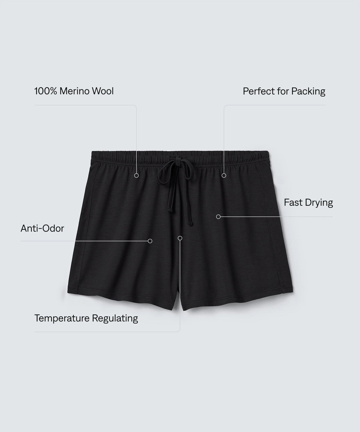 Women's Ultrafine Merino Sleep Shorts