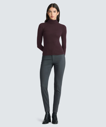 Women's Rib Turtle Neck Long Sleeve