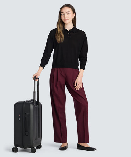 Women’s Long Sleeve Fine Knit Polo
