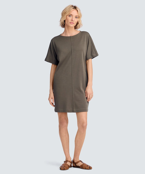Women's Merino Boatneck T-Shirt Dress