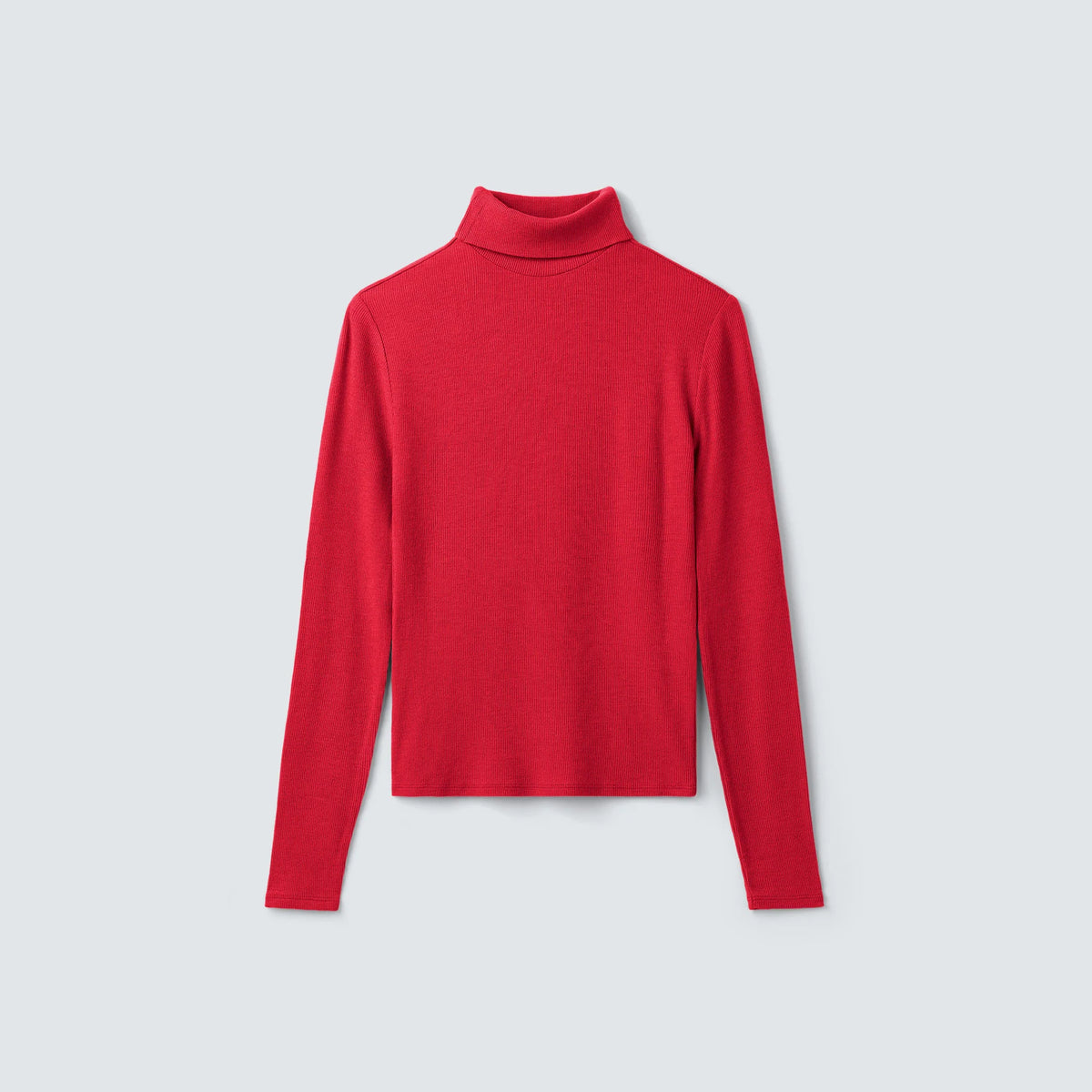 Women's Rib Turtle Neck Long Sleeve