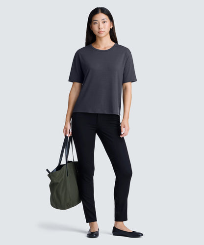 Women's Relaxed Merino Crew Neck T-Shirt