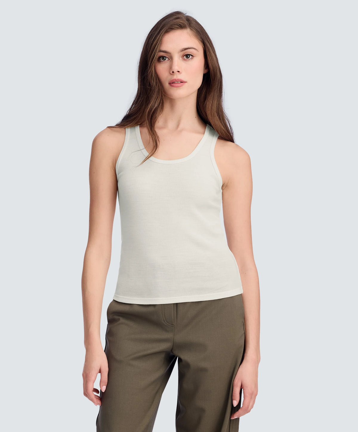 Women's Merino Rib Scoop Neck Tank