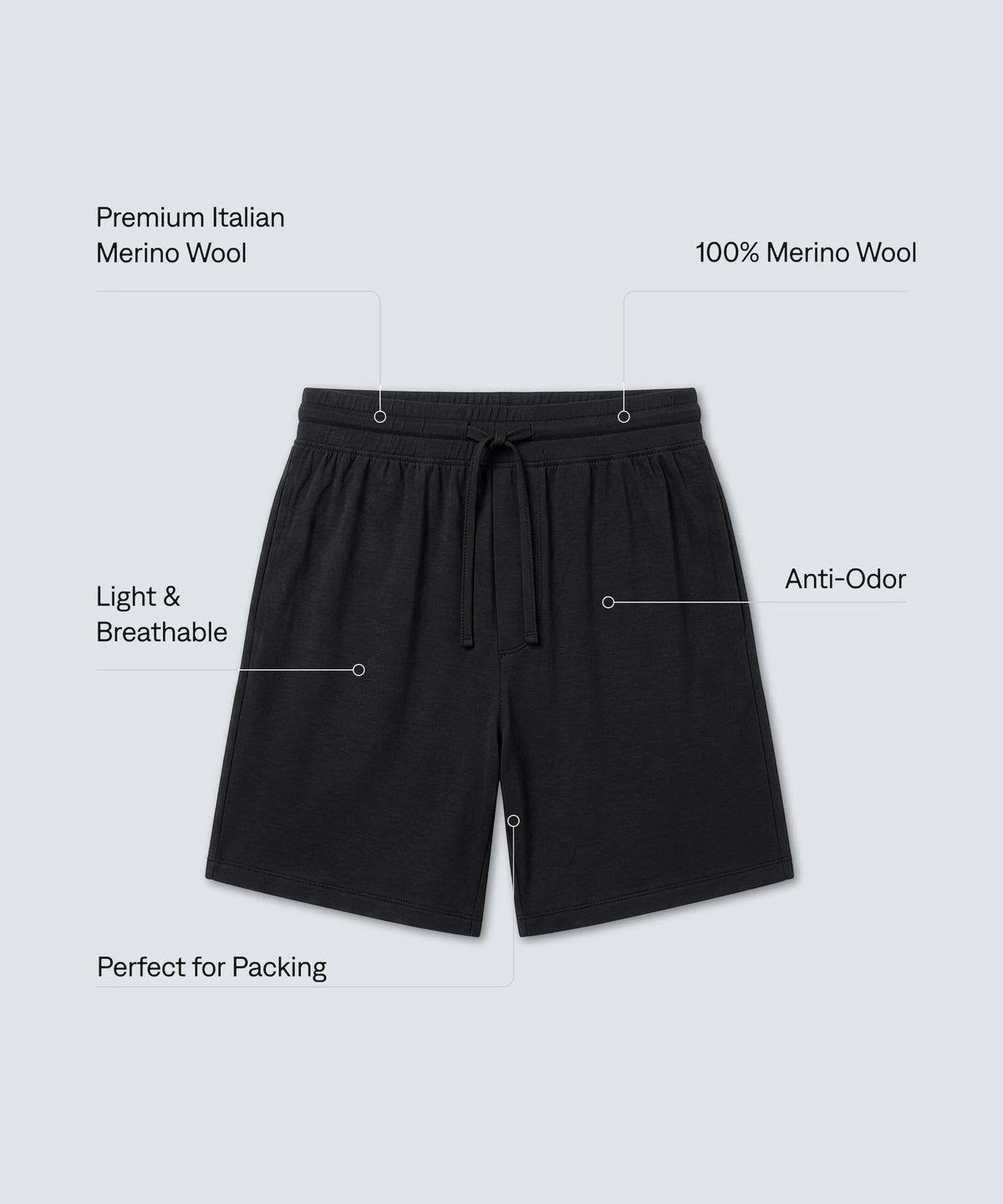 Men's Ultrafine Merino Sleep Shorts