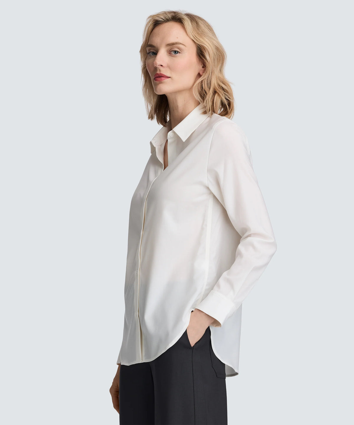 Women's Merino Poplin Button-Up