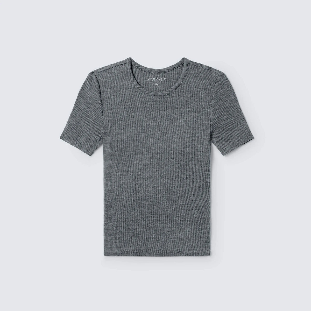 Women's Rib Fitted Crew Neck T-Shirt