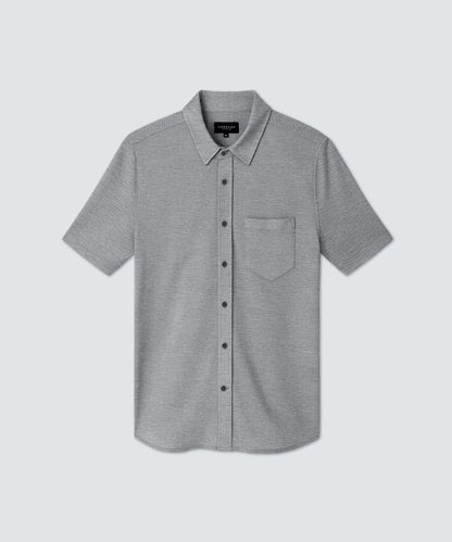 Men's Relaxed Short Sleeve Merino Button-Up