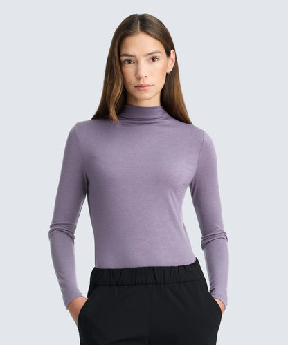 Women's Merino Mock Neck Top