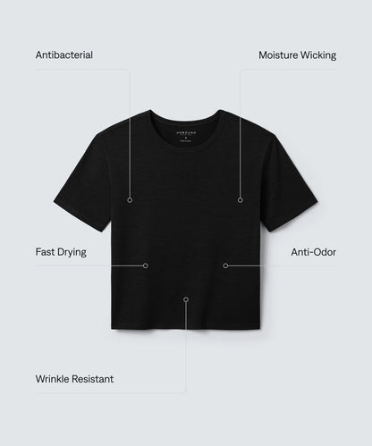 Women's Relaxed Merino Crew Neck T-Shirt