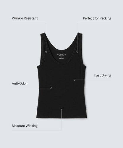 Women's Merino Rib Scoop Neck Tank