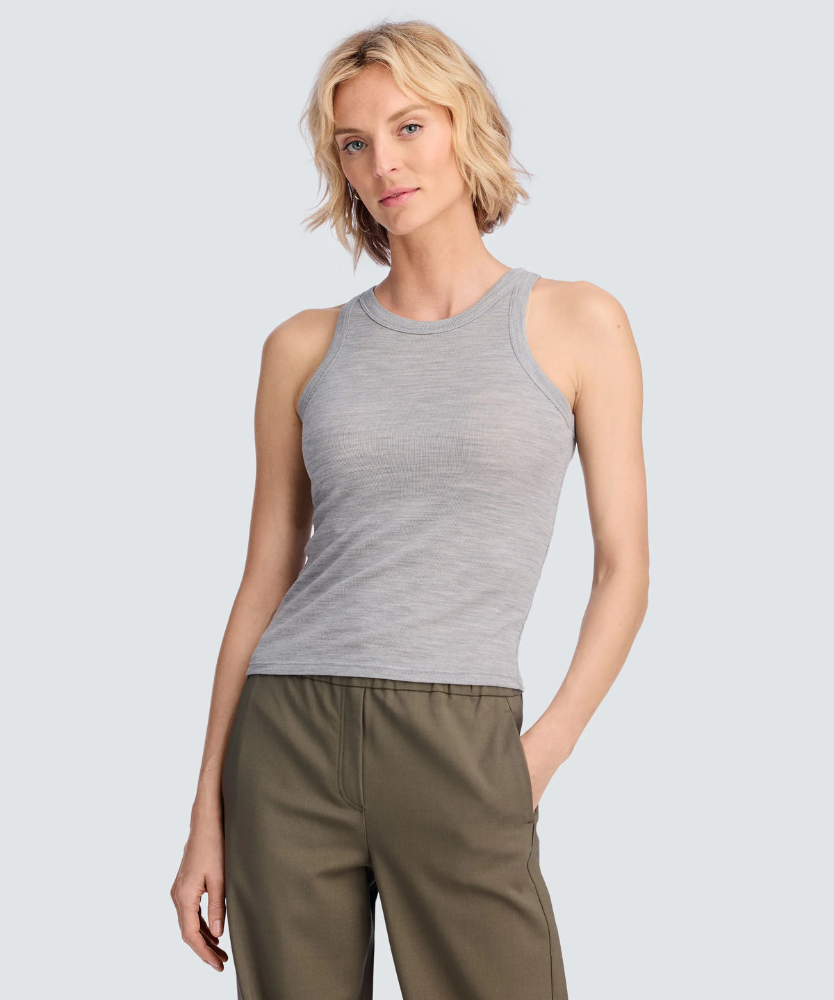 Women's Merino Rib Racer Tank