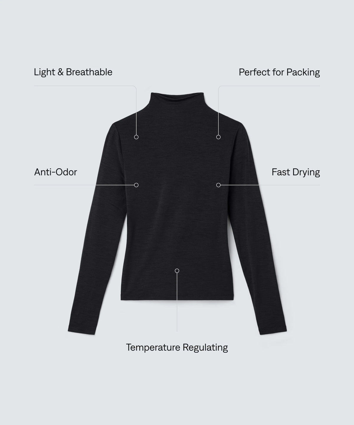 Women's Merino Mock Neck Top