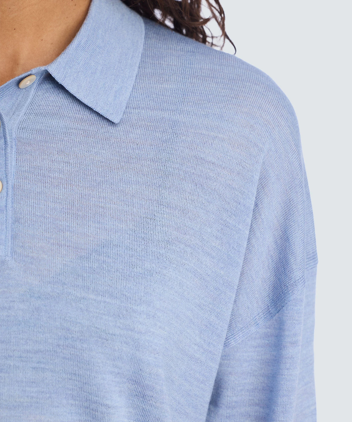 Women’s Long Sleeve Fine Knit Polo