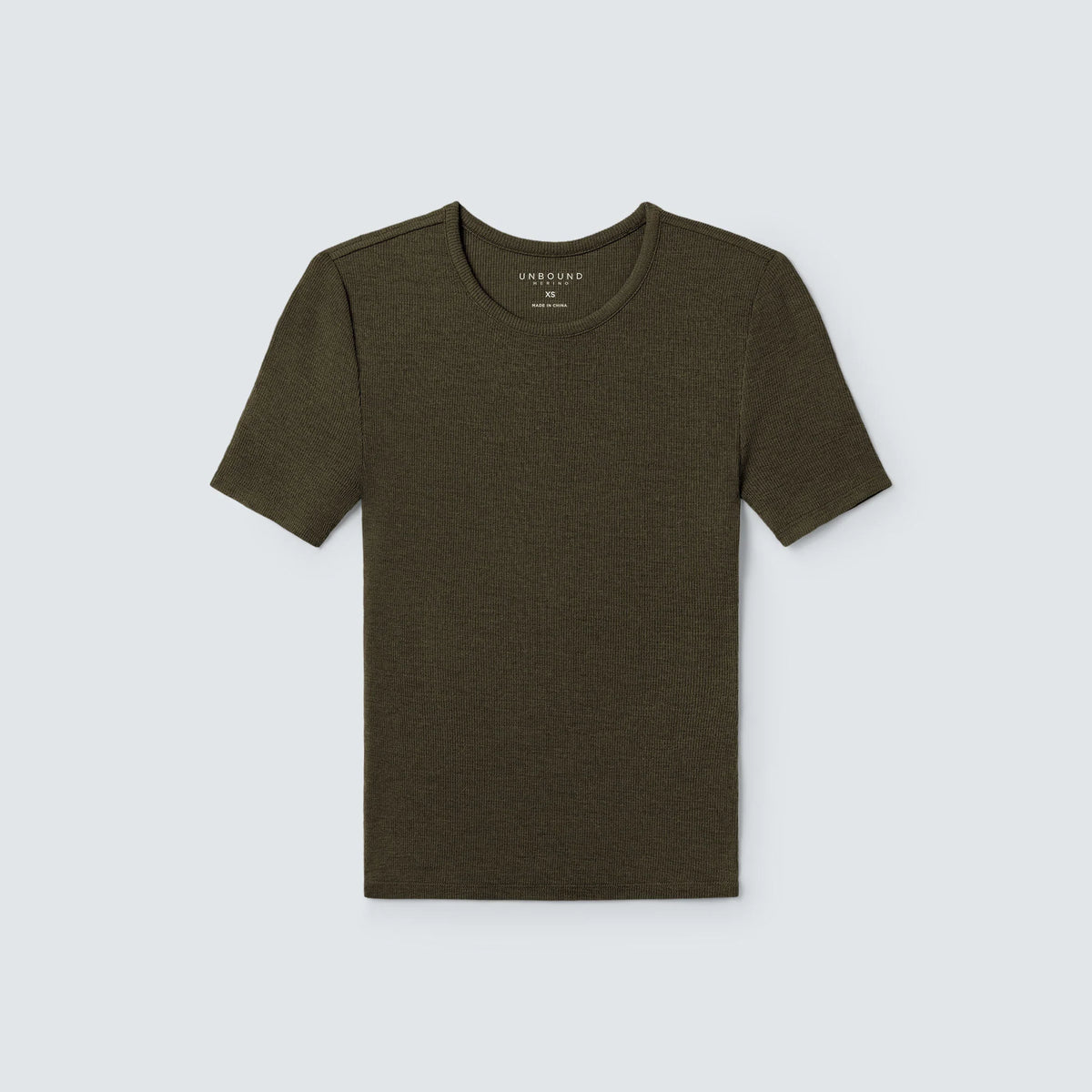Women's Rib Fitted Crew Neck T-Shirt