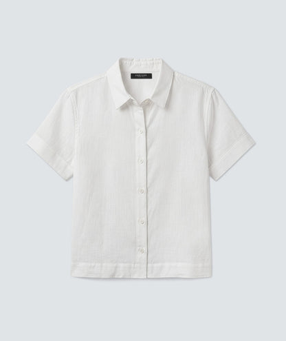 Women's Merino Linen Short Sleeve Shirt