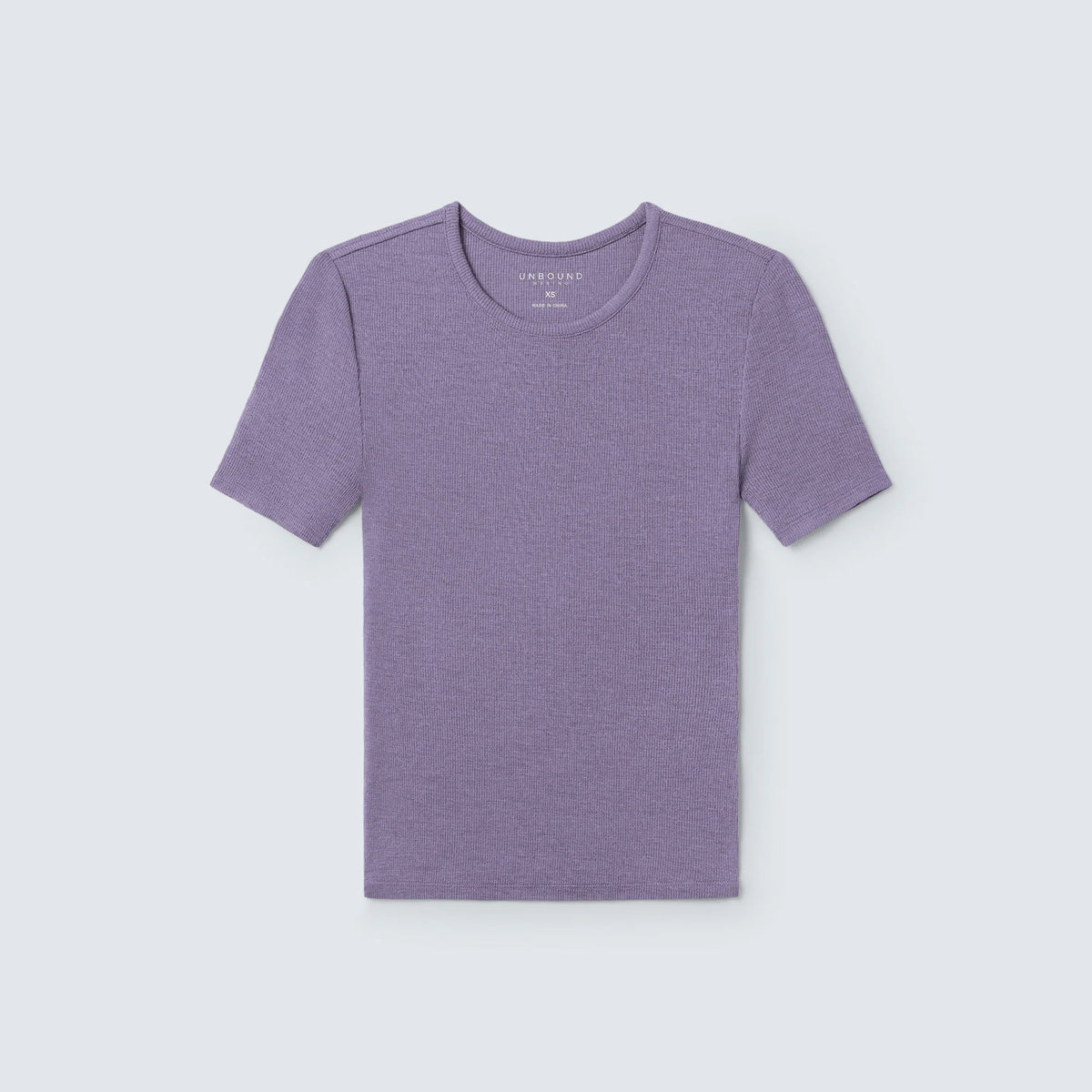 Women's Rib Fitted Crew Neck T-Shirt